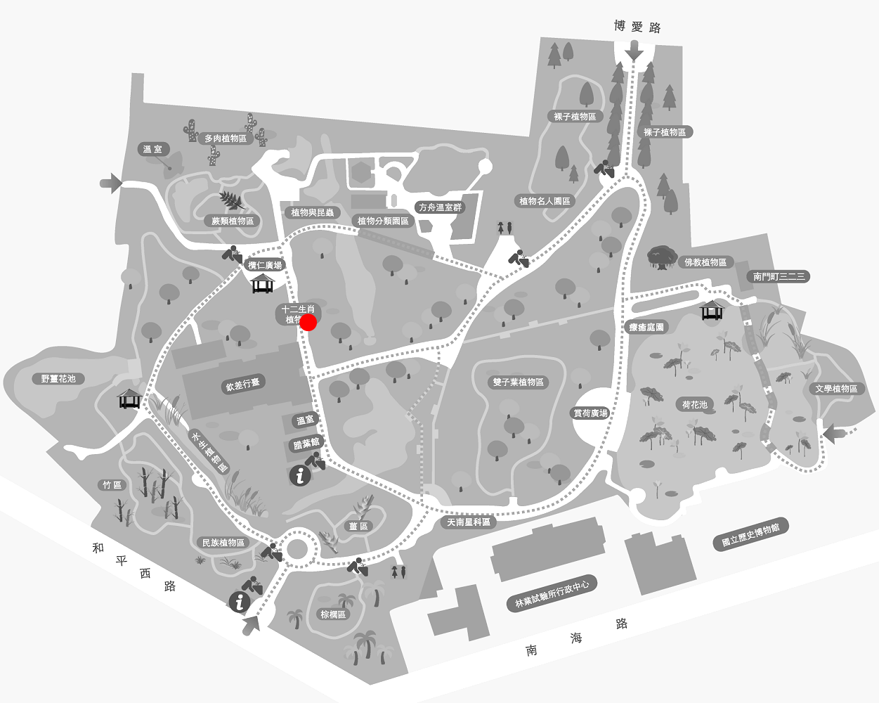 臺灣蛇莓的植栽位置圖