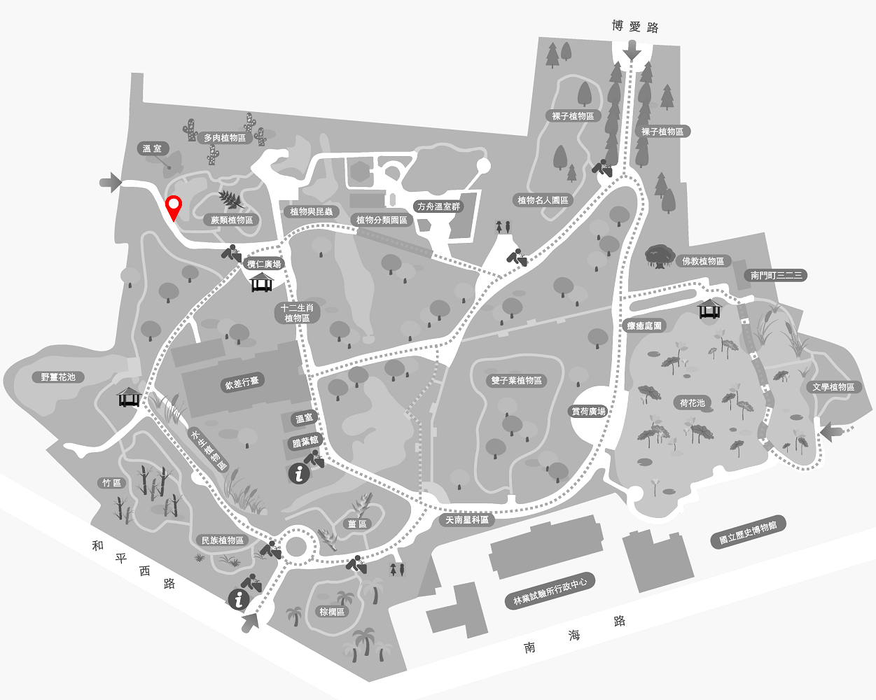 珊瑚樹的植栽位置圖