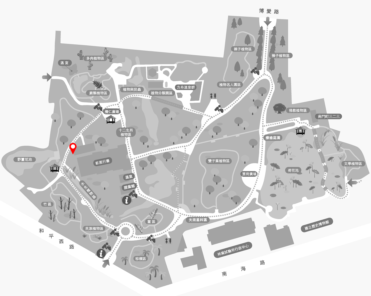 百部的植栽位置圖