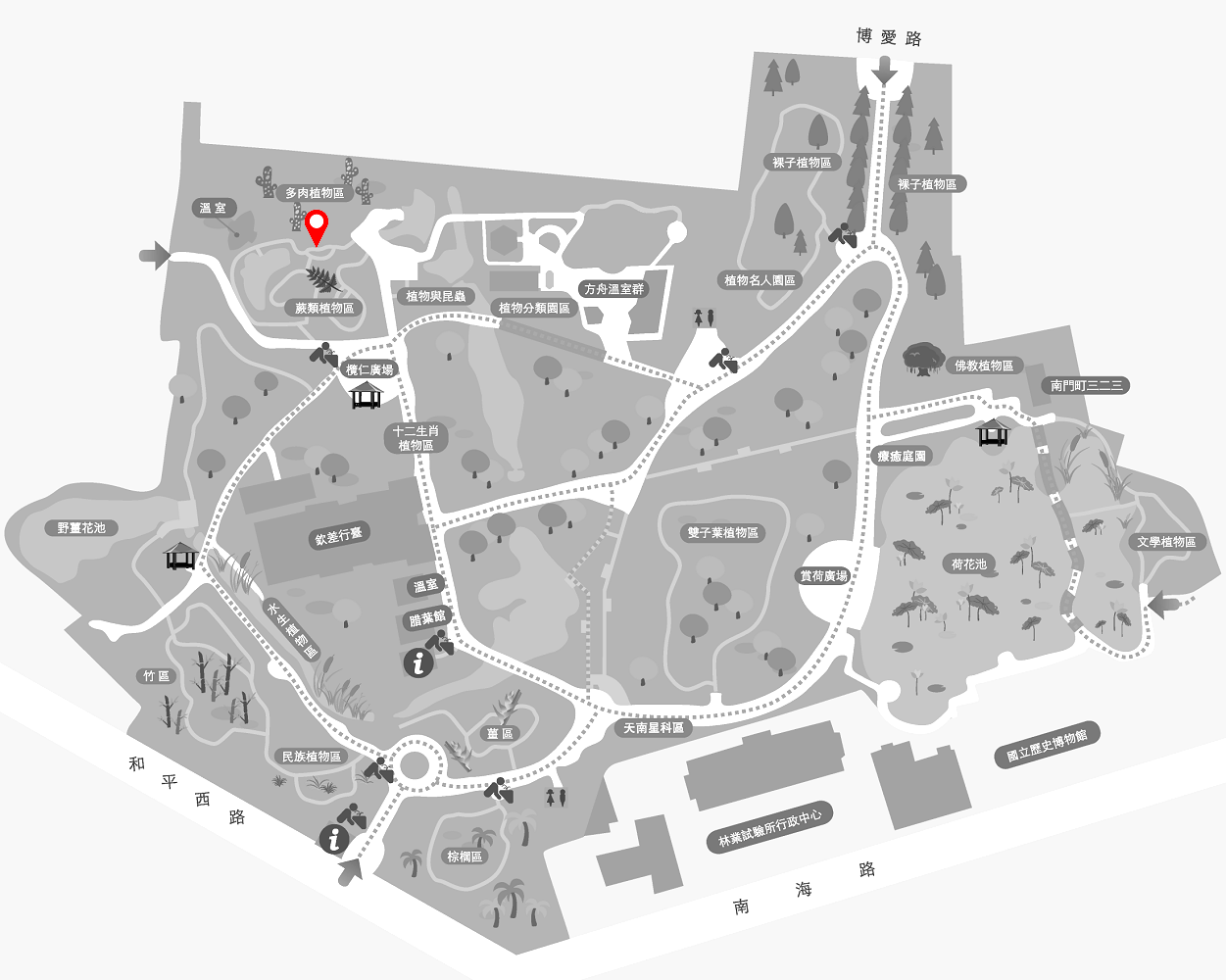 臺灣油點草的植栽位置圖