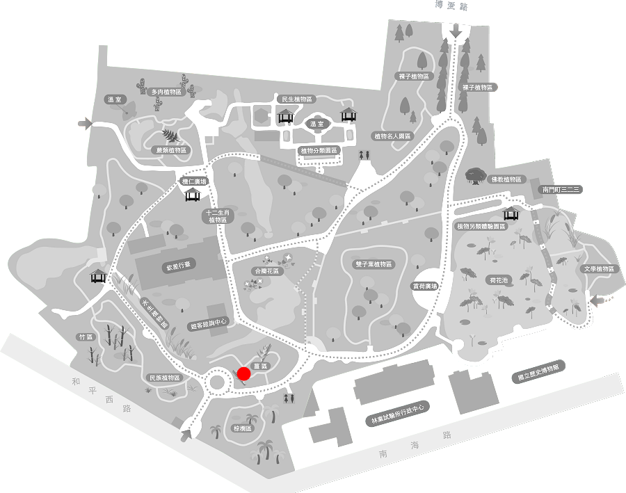 角板山月桃的植栽位置圖